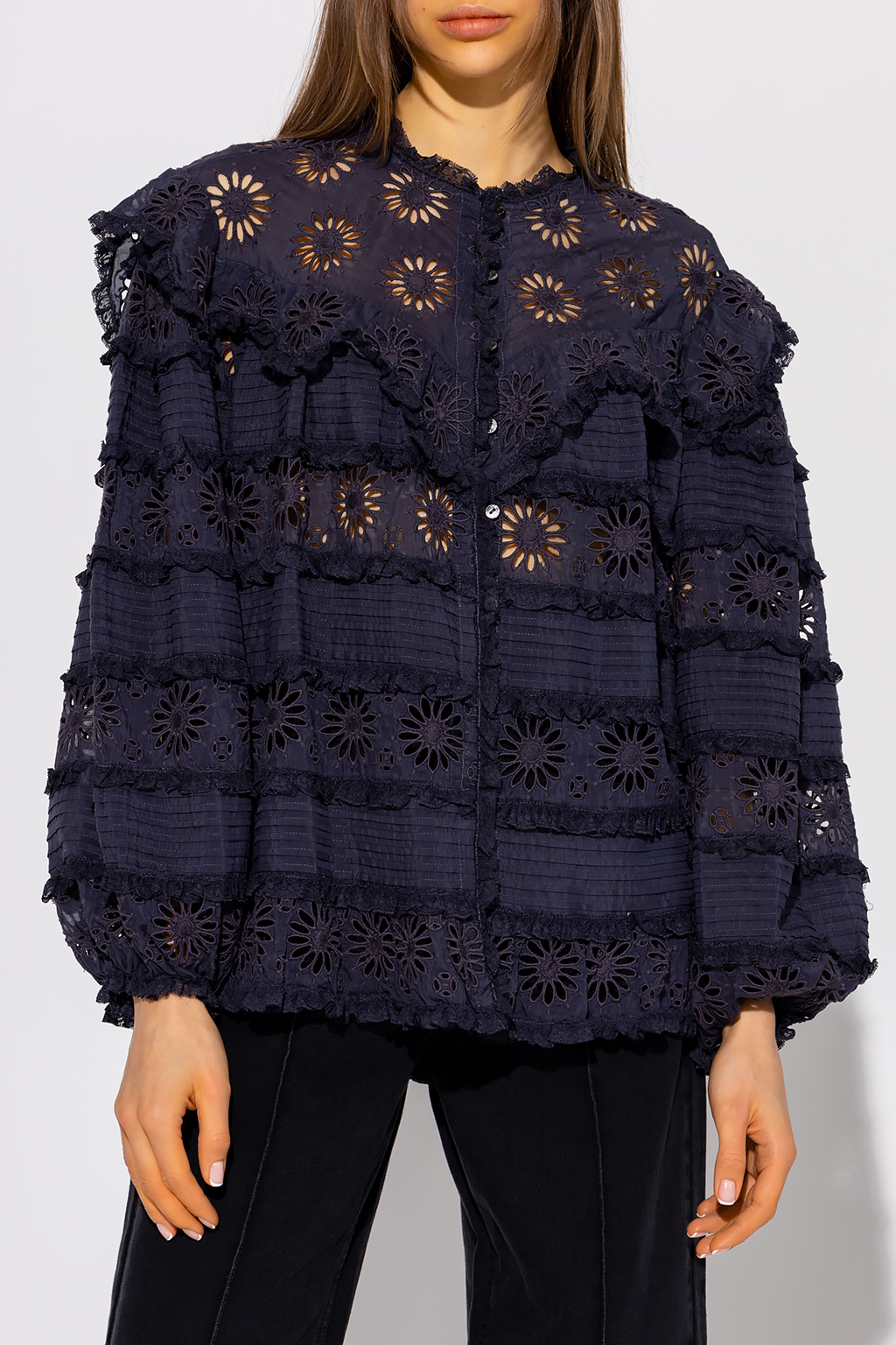 【関税込み】Isabel Marant ブラック Rufus セーター ISABEL MARANT Resly fine-knit Top | Black | FARFETCH